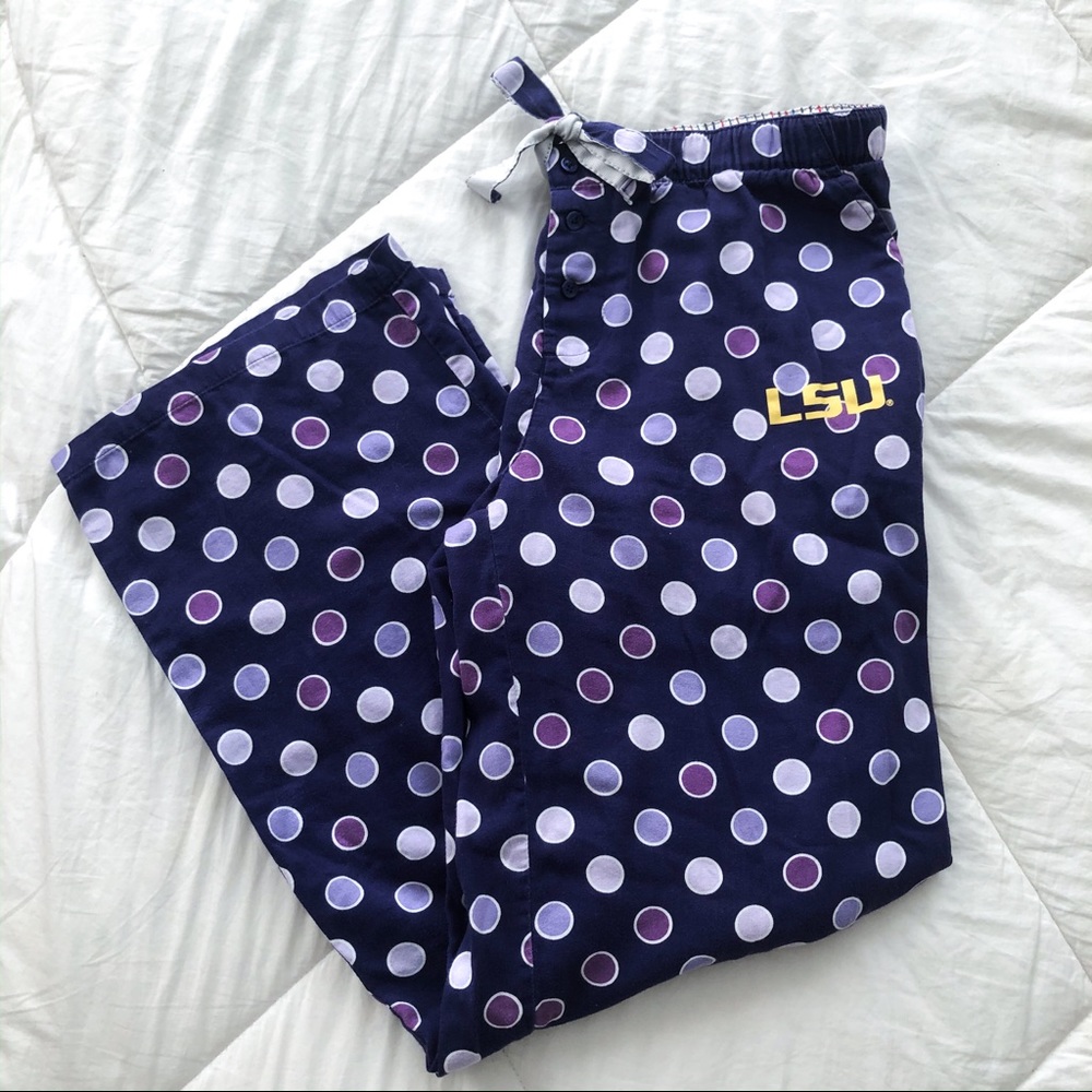 LSU Polka Dot Pajama Pants